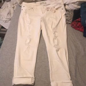 Whites distressed boyfriend jeans